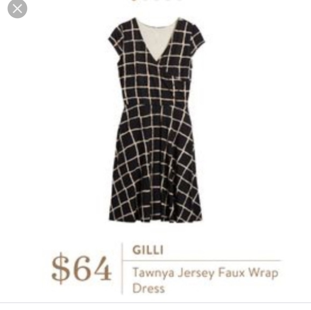 Gilli Tawnya Jersey Faux Wrap Swing Dress, M